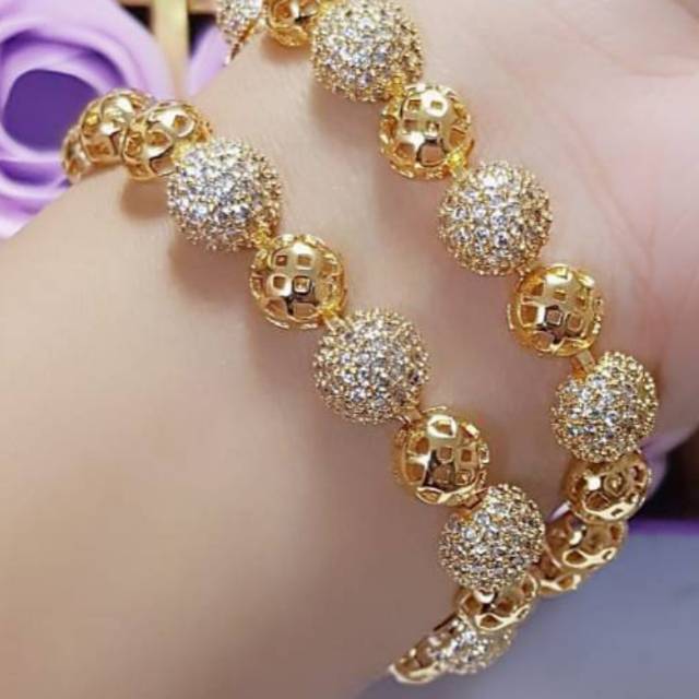 Xuping gelang lapis emas 161i