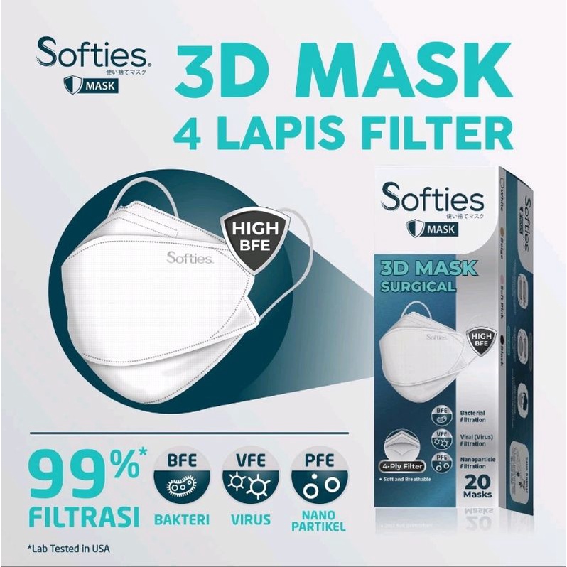 Softies masker 3d 4ply