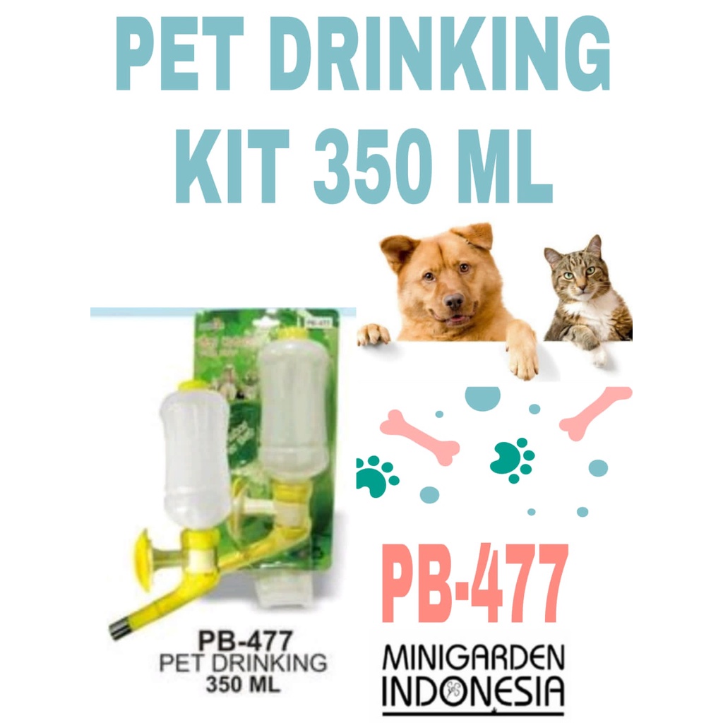 BOTOL MINUM GANTUNG KANDANG 350ML PB 477 pet drinking bottle botol minum anjing kucing