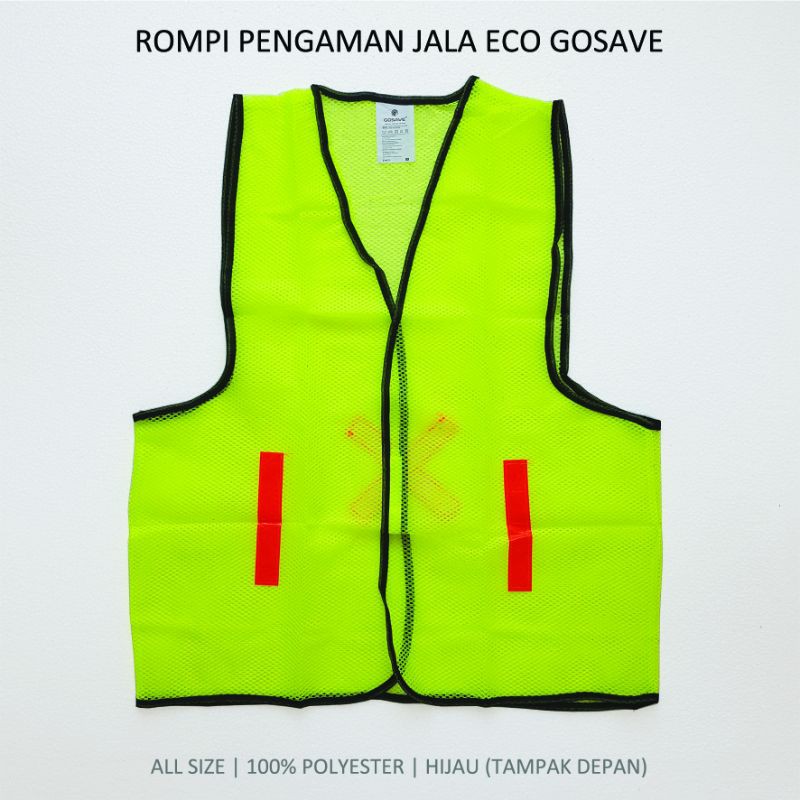 ROMPI PENGAMAN | Safety Vest Keselamatan Proyek Jala Jaring Polyester Gosave murah