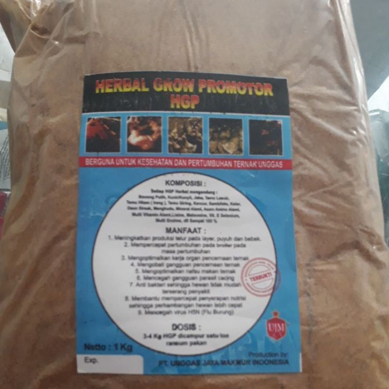 Jamu hewan herbal Grow Promotor HGP 1KG