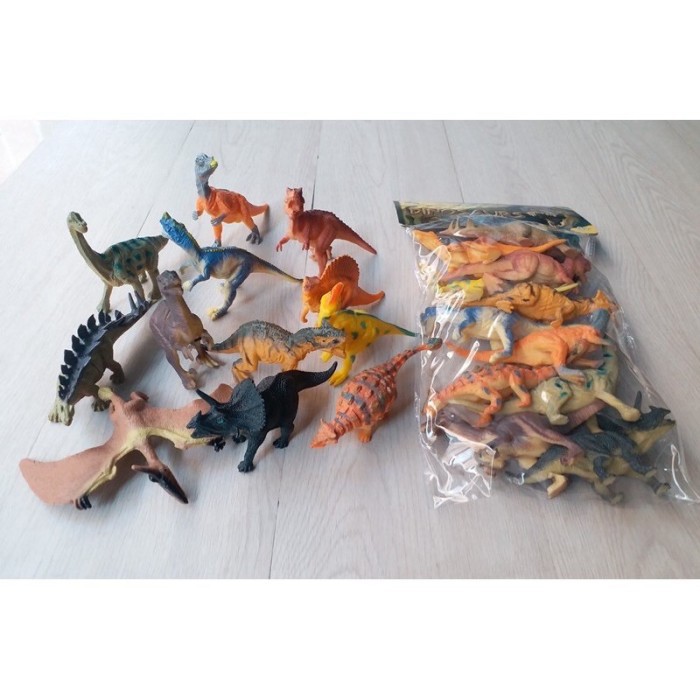 MAINAN DINOSAURUS KARET FAMILY SET 12 PCS MURAH