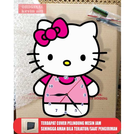 JAM DINDING HELLO KITTY KOLEKSI SERBA SERBI KARAKTER HELLO KITTY PERNAK PERNIK HIASAN DINDING KAMAR TIDUR UNIK CUSTOM TERBARU PALING LARIS  DEKORASI ULANG TAHUN PAJANGAN DINDING TEMPEL TEMBOK UNIK AESTHETIC KLASIK MINIMALIS HADIAH KADO SOUVENIR MURAH