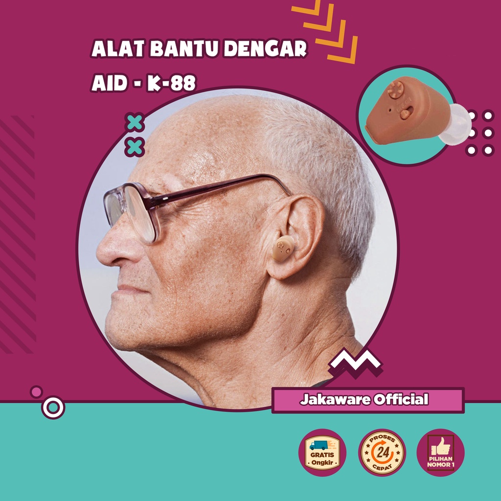 ALAT DENGAR IN EAR HEARING AID TELINGA KUPING ORANG TUA PENDENGARAN HEADSET EARPHONE HEADPHONE PENGE