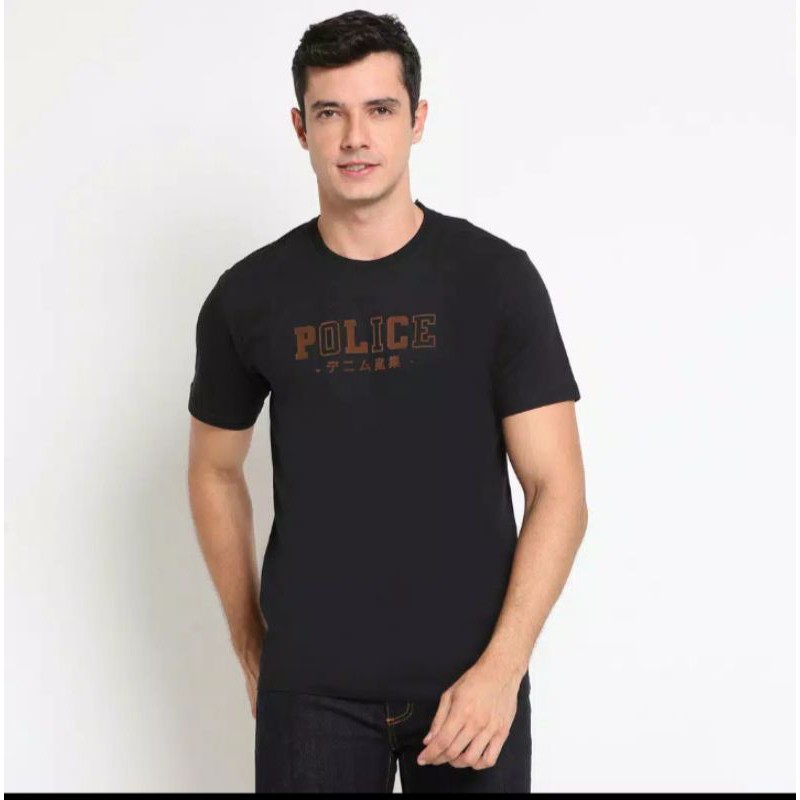 KAOS POLICE DENIM / KAOS IMPORT PRIA / KAOS OBLONG