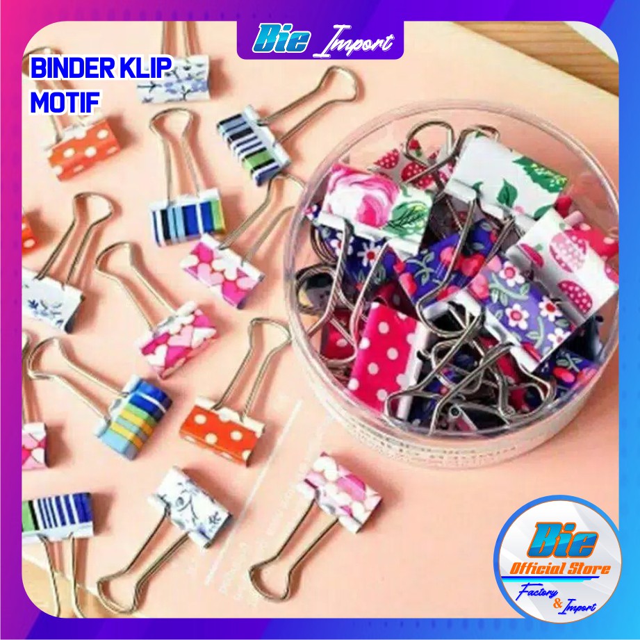 

Binder Clip Motif Lucu Korean Style Impor / Klip Kertas