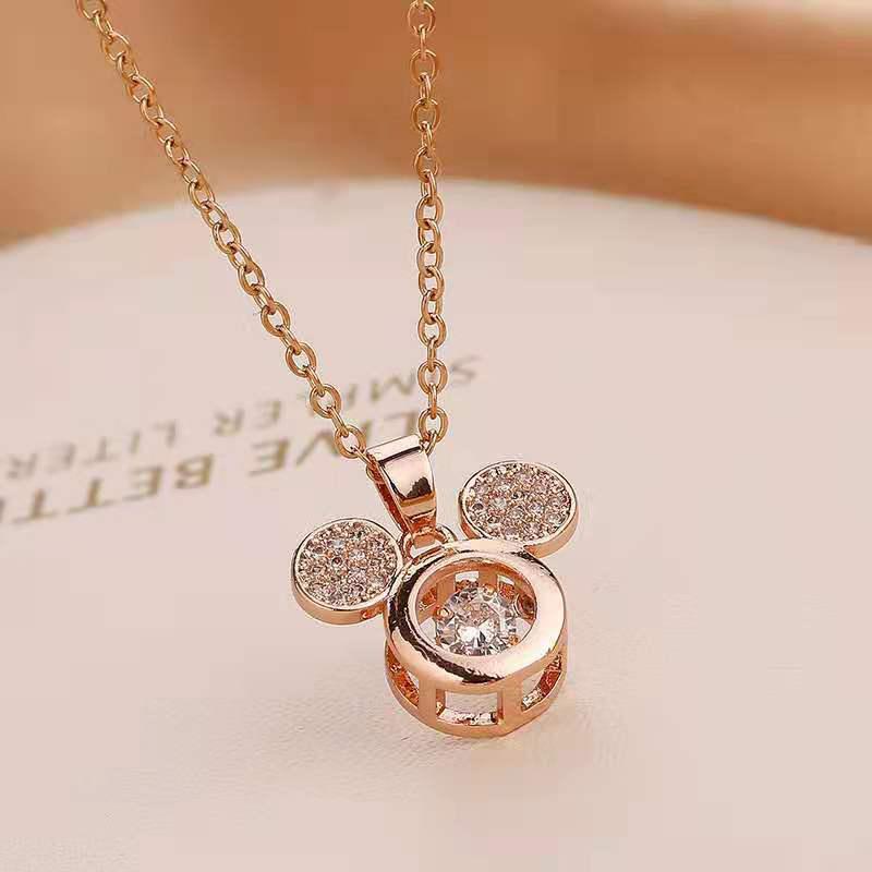 COD! kalung titanium wanita liontin mickey anti karat /mickey women necklace import