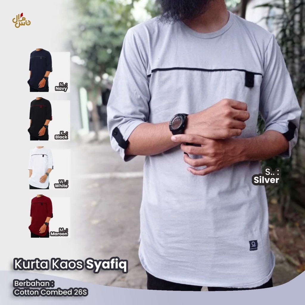 Baju Koko Pria Kurta Koko Kaos Bahan Katun Kaos Baju