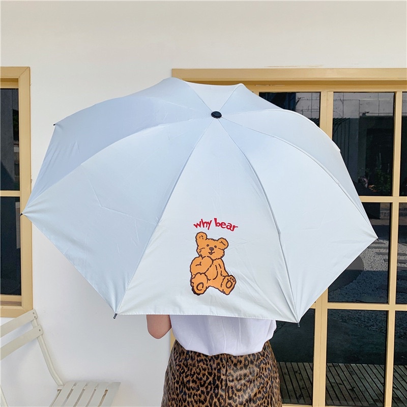 Payung Premium/ Payung Lipat / Payung Lucu / Anti UV motif poodle/ bear