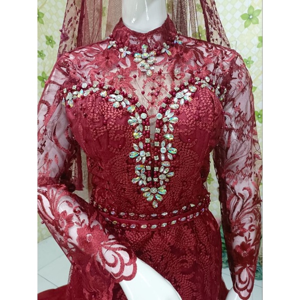 gaun slim duyung mewah mur,mer