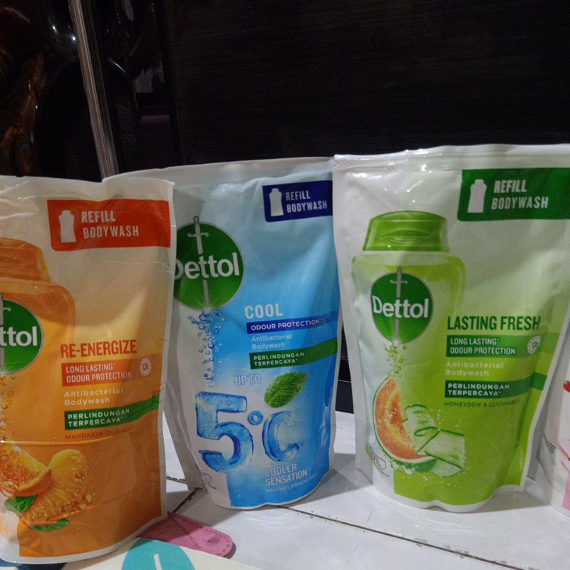 Dettol Reffil bodywash 410 g/sabun mandi dettol/bodywash gres tanpa mines