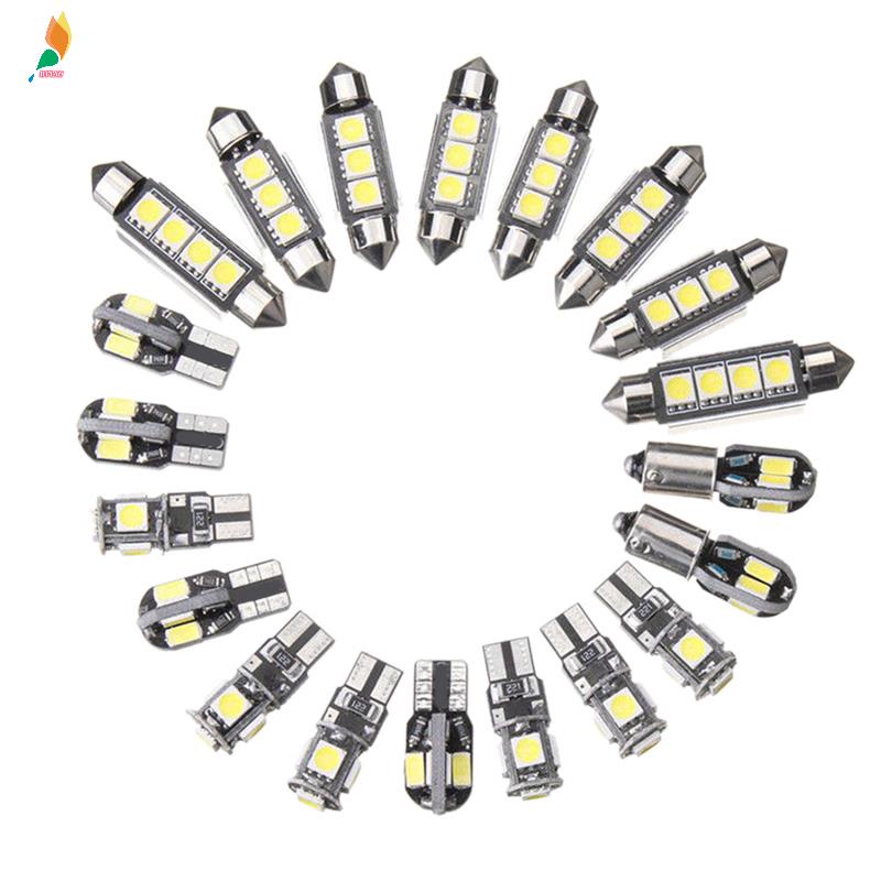 20pcs Lampu LED Canbus Super Terang Untuk Interior Mobil BMW 5 Series E39 M5 Map 1997-2003