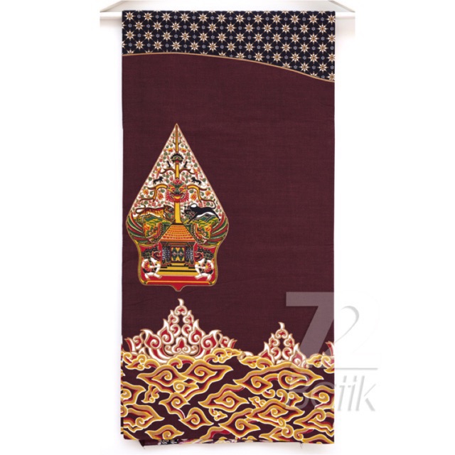 KAIN BATIK KATUN Premium Motif Wayang Warna Coklat Cokelat Choklat 726027 Cap 72 Jarik Jarit Samping