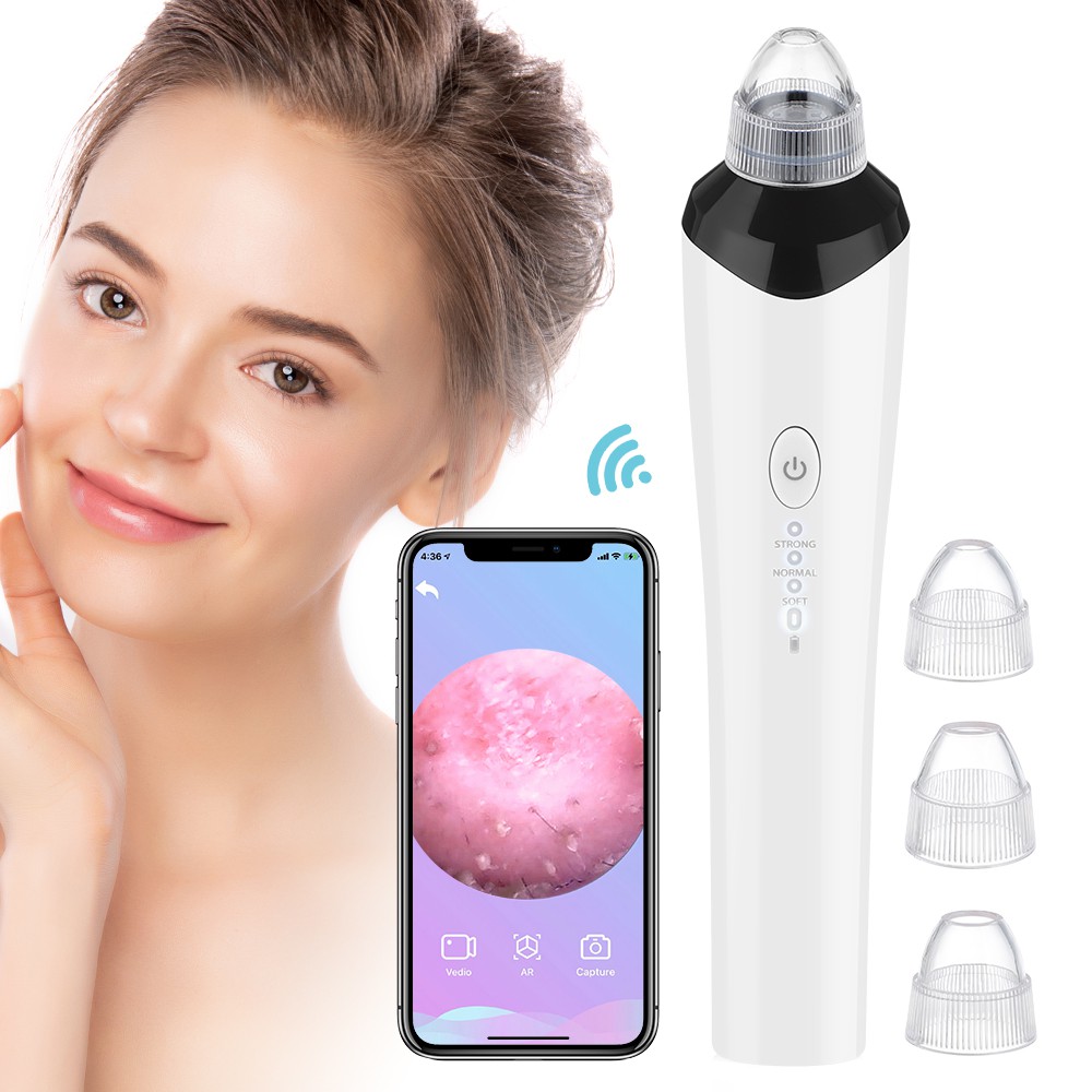 Hanaso WiFi Visual Blackhead Remover Koneksi Kamera 3 Modes Vakum Tekanan Negatif Jerawat Comedone E