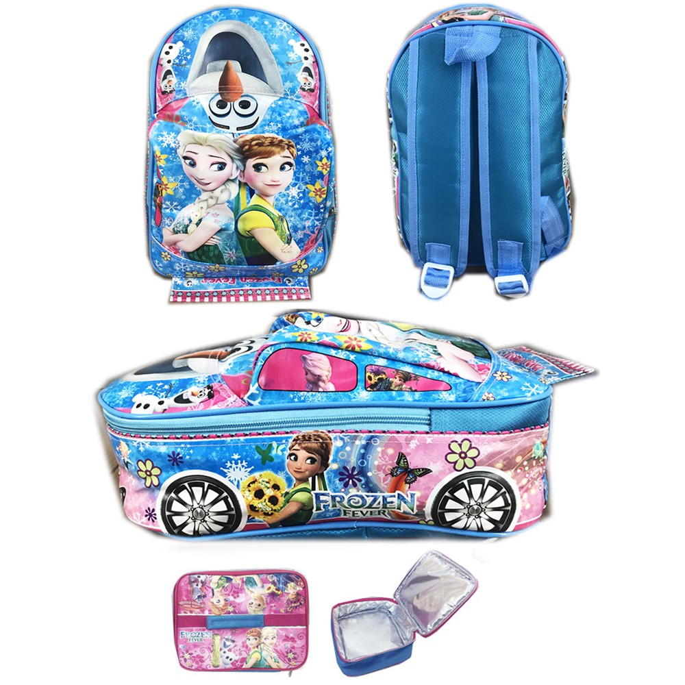 Tas Ransel Sekolah TK Tas Karakter Anak Laki2 Perempuan MOBIL 3D On The Road Tas Mobil LB