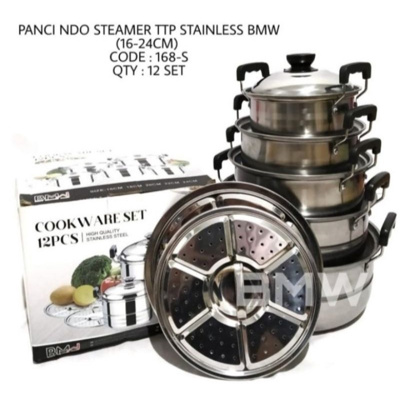 Panci Set 12 pcs Stainless BMW