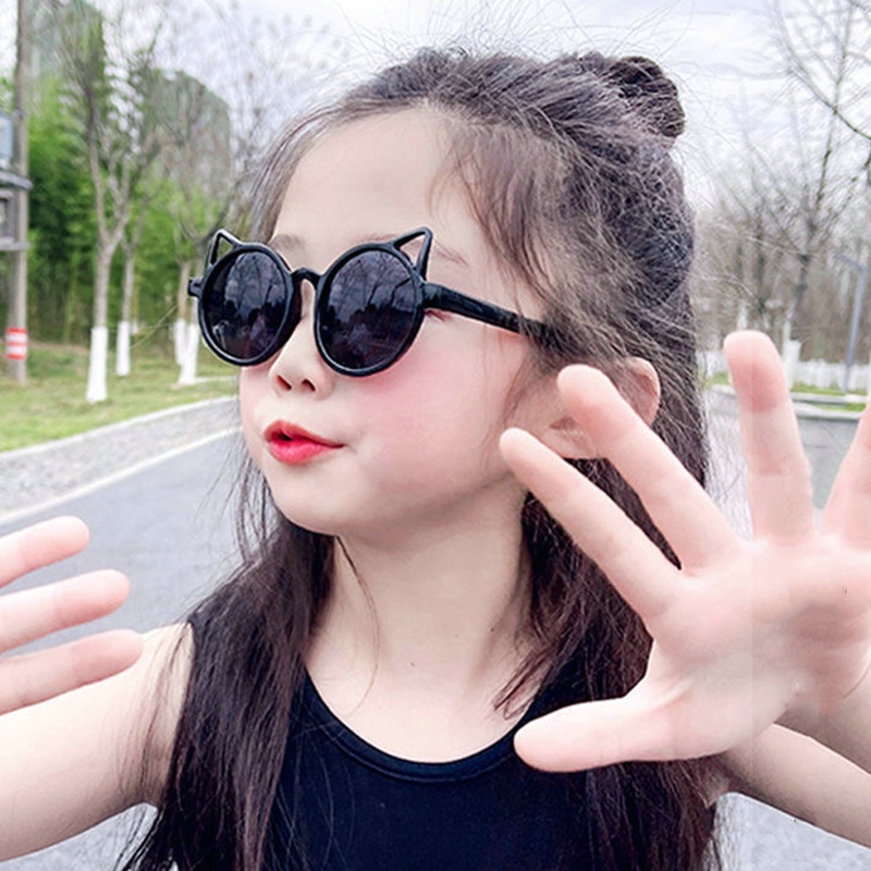 ( GS ) KACAMATA ANAK / KACAMATA ANAK LUCU  BENTUK TELINGA KUCING B/ KID SUNGLASSES