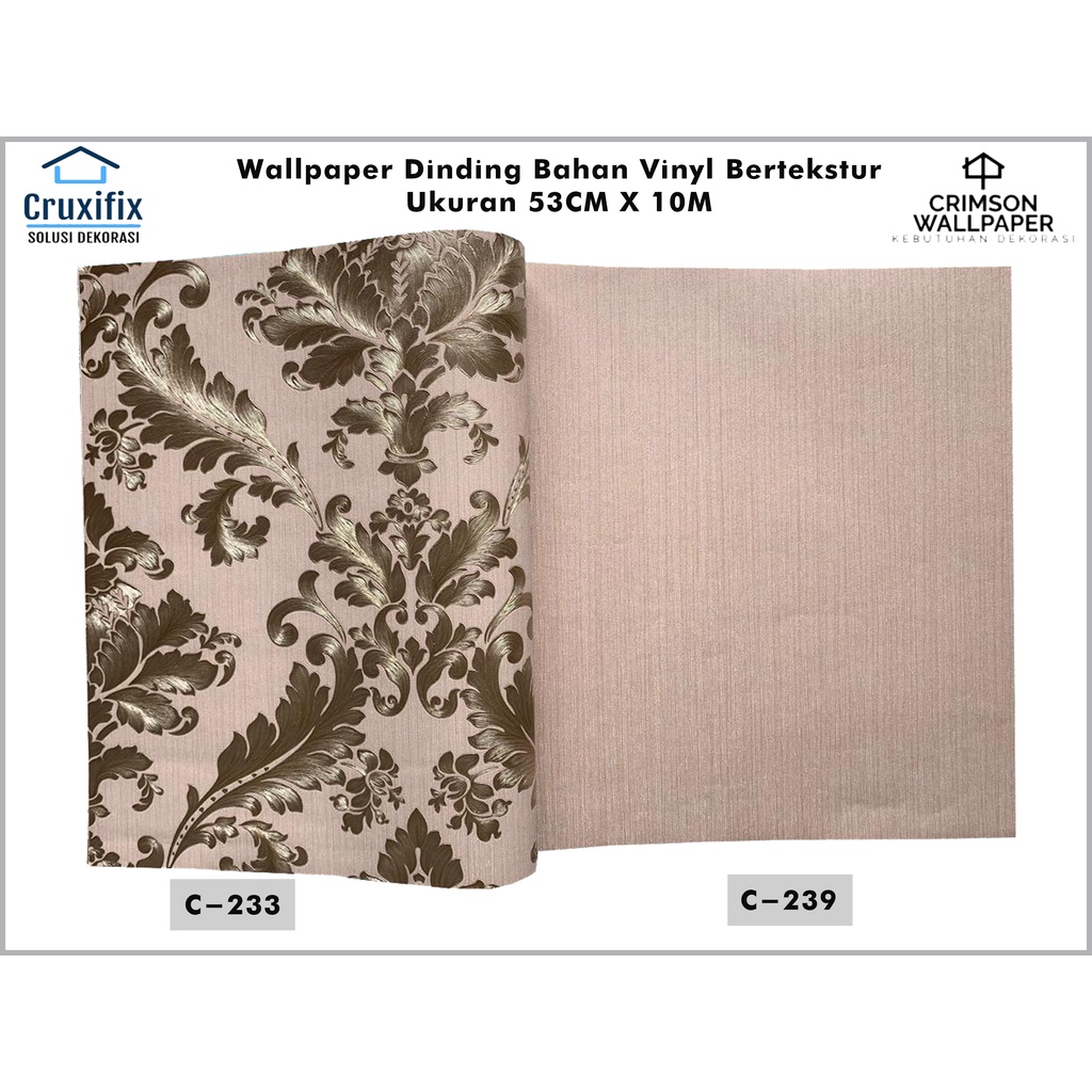 WALLPAPER DINDING VINYL BERTEKSTUR TEBAL TIMBUL PREMIUM