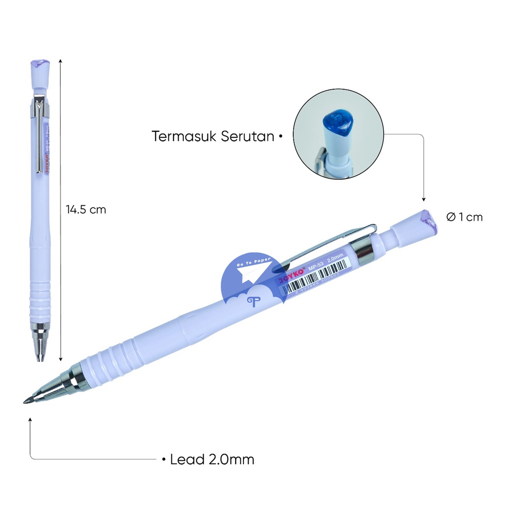 

JOYKO Pencil Mechanical Lead 2.0mm MP - 53 [ PCS ]