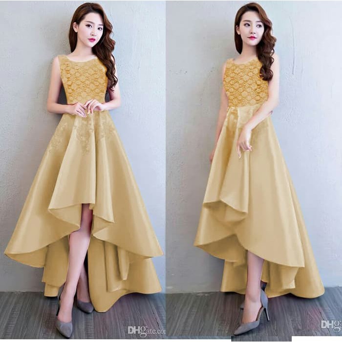 Dress - Fashion korea - Dress Korea Import JIALING GOLD DRESS [Dress 0107] RJB 25RUU