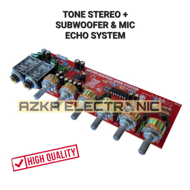 Kit Tone Control Stereo Plus Subwoofer &amp; Mic Echo System AE-08