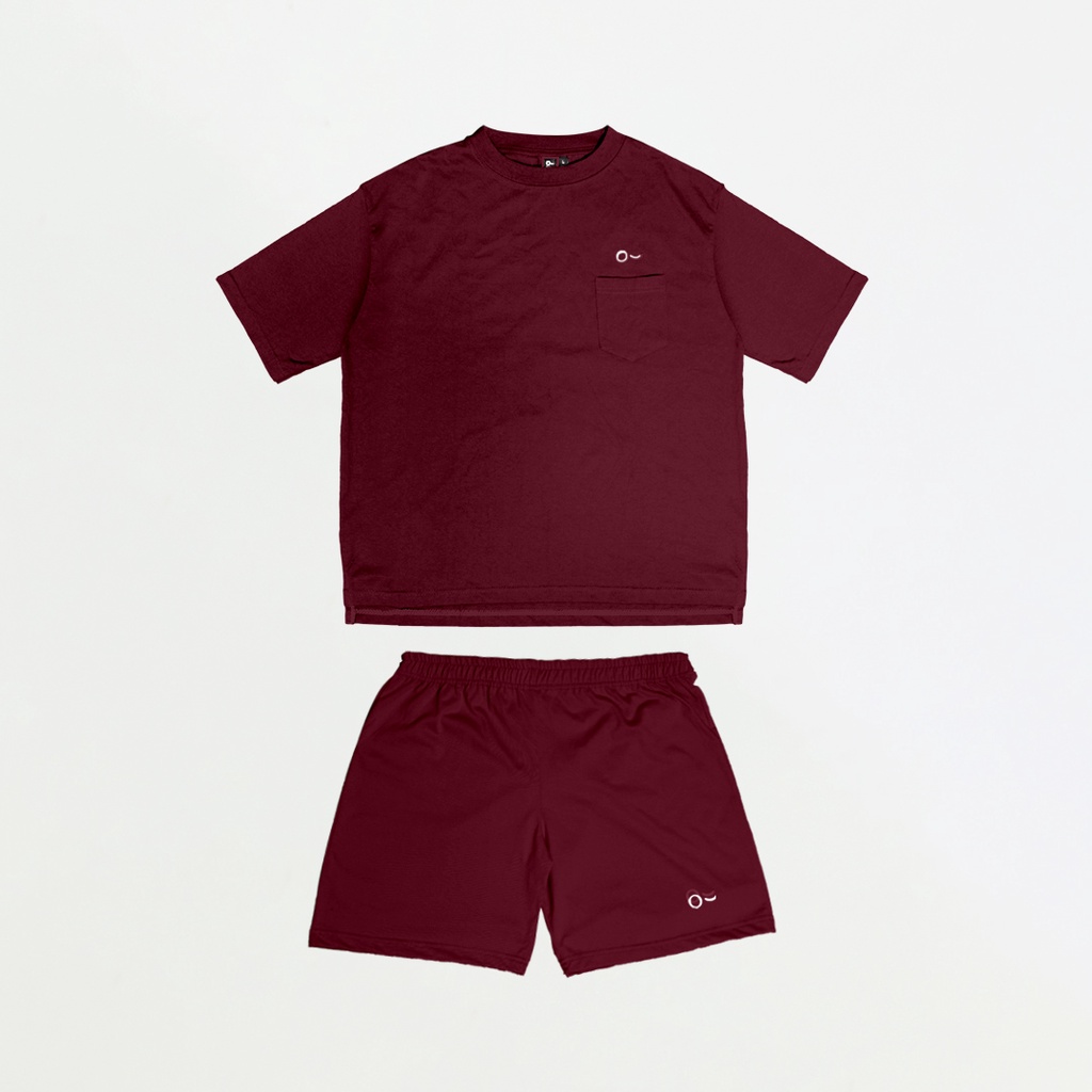 John &amp; Jill Oversize Short Sleeve Saku &amp; Short Pants - Basic Set_