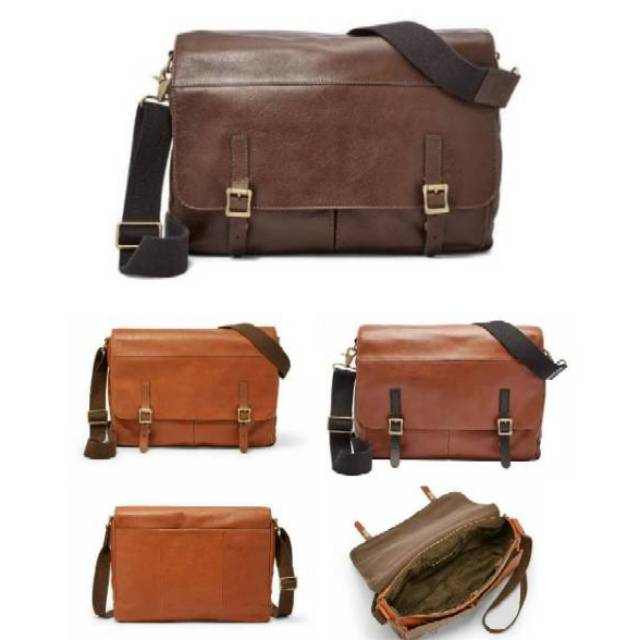 Tas fossil defender messenger dark brown espresso