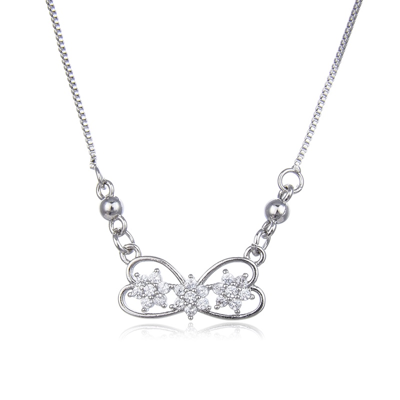 Hyl Jewelry Kalung Titaniun Wanita Permata Perhiasan aksesoris perak Lapis Alloy Emas Muda Love Karat Silver Asli Panjang Muda Dan Anti Luntur-30