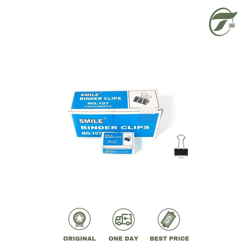 

DOUBLE CLIP NO: 107 19MM 12 PCS/PACK SMILE