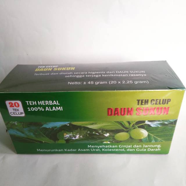 TEH HERBAL CELUP DAUN SUKUN ANTI DIABETES (SUKUN)