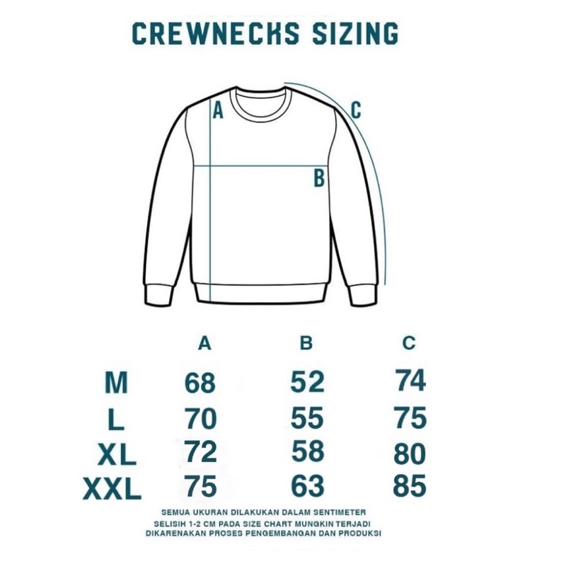 Sweater Crewneck Polos Crem Big Size Crewneck Polos Jumbo Pria Wanita