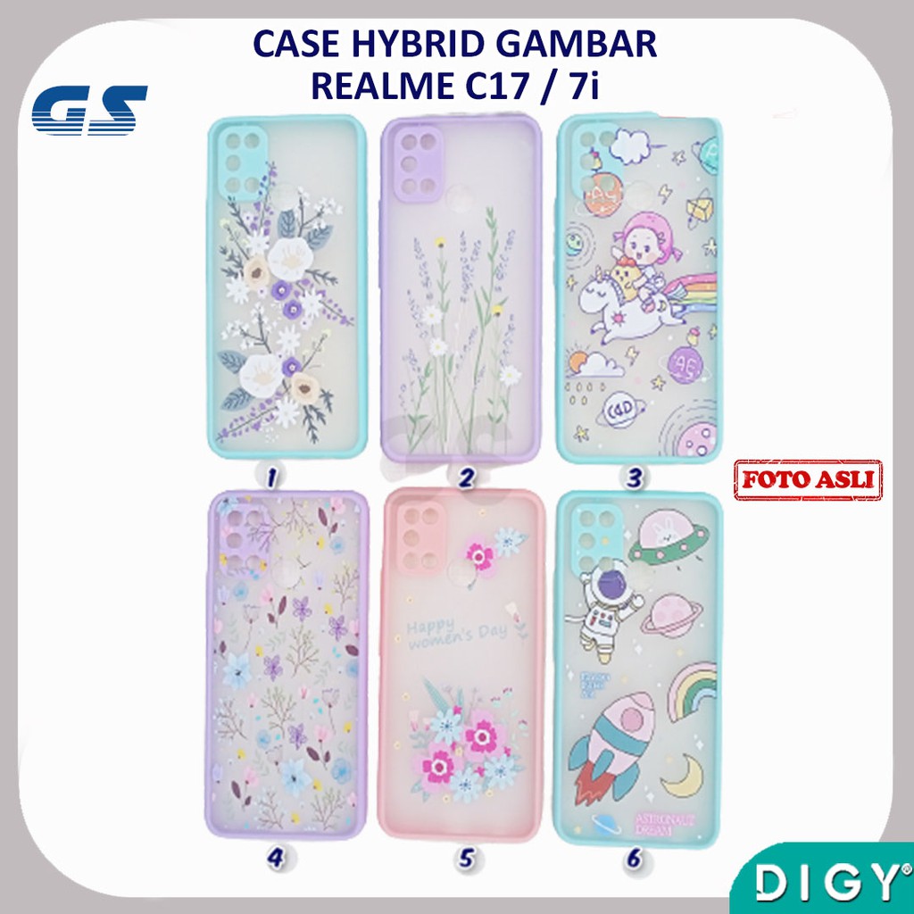 Casing REALME 7 7i C17 C11 C25 C12 C156 C3 5 5i C20 Summer flowers Hybrid Gambar Pelindung Lensa