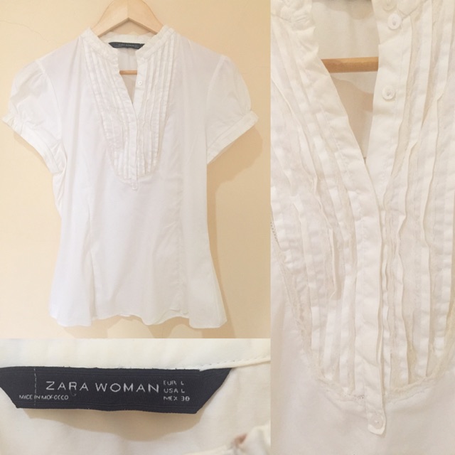 Kemeja putih merk zara woman