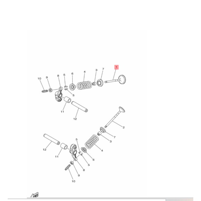 valve payung klep in atas jupiter z1 vega force fi xeon rc gt aerox 125 ori ygp 54P-E2111-00