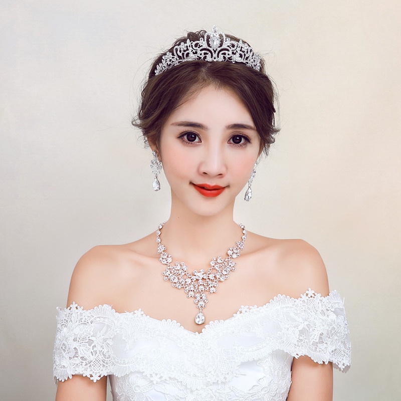 Austria Jewelry Set - Mahkota Anting Kalung - Aksesoris Pengantin - Bridal Crown