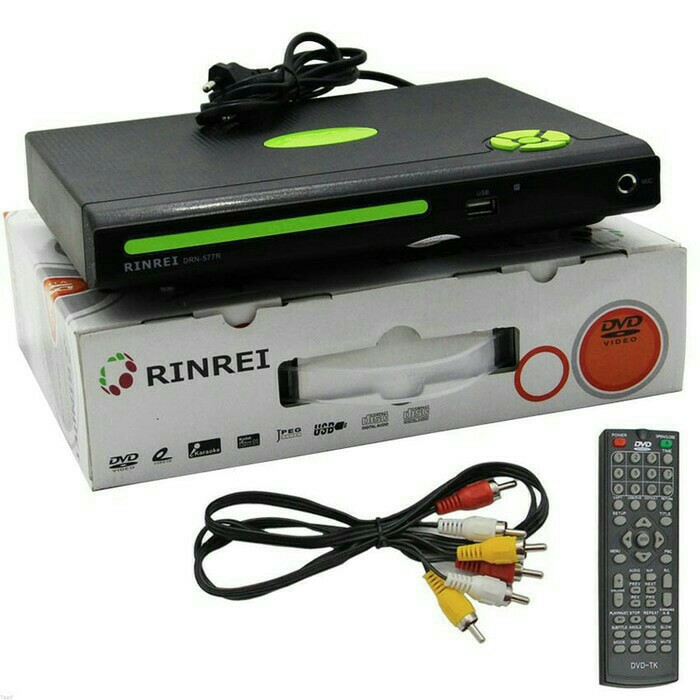 DVD Player Rinrei - Optik Samsung / USB  + Free Microphone buat karaoke joss