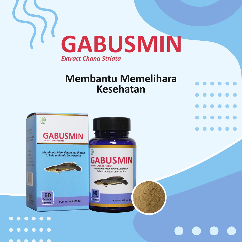 Kapsul ekstra Ikan Gabus ikan Kutuk GABUSMIN kapsul Ikan Gabus Asli Obat Luka paska Operasi Ampuh