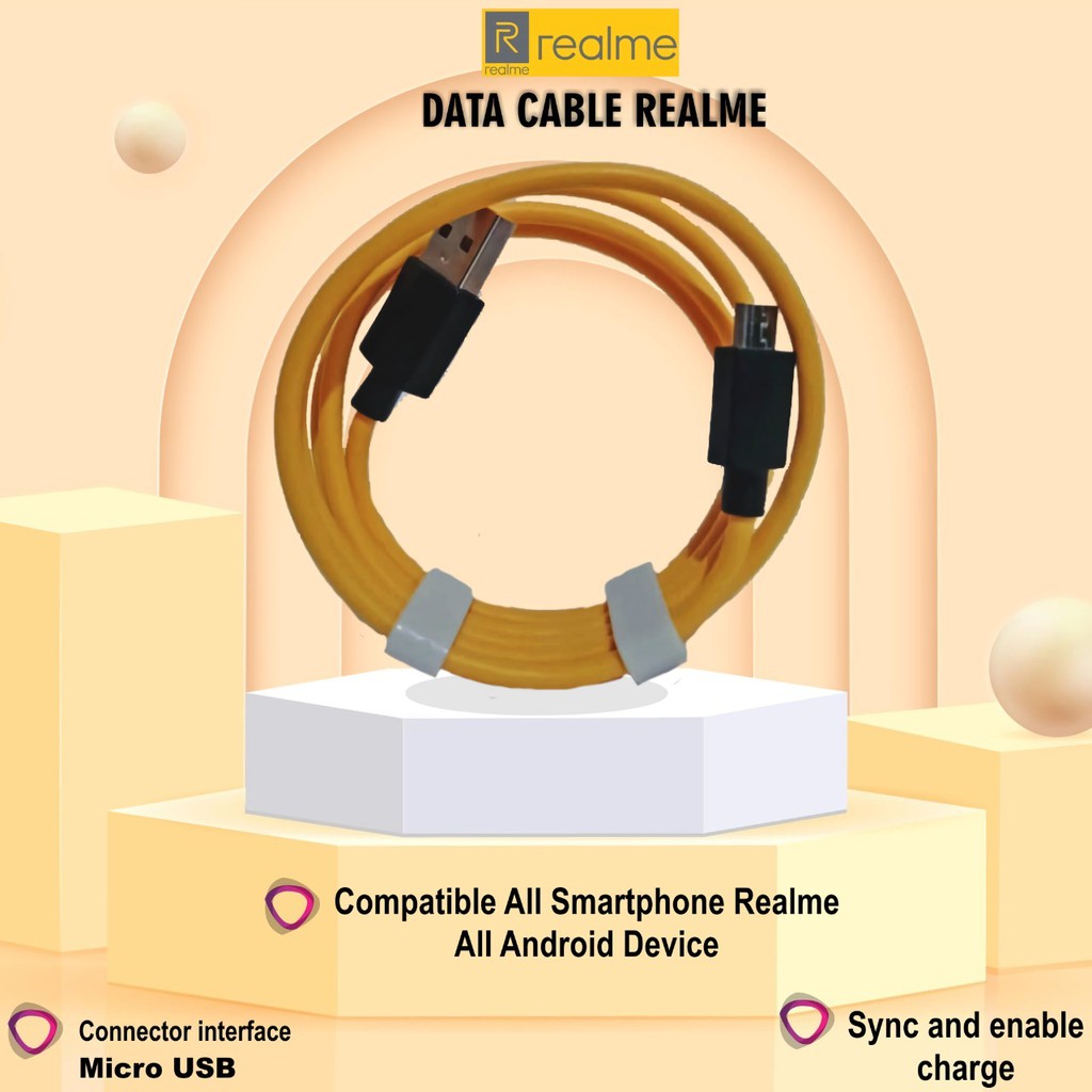 Kabel Data ORIGINAL Realme C1 C2 C3 Realme 2 2PRO 3 3PRO 5 5i 5PRO 6 6i 6Pro Micro USB FAST VOOC