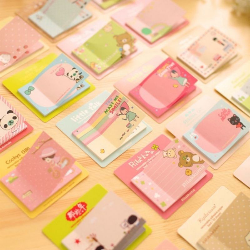 

Sticky Notes Motif Cartoon Memo It