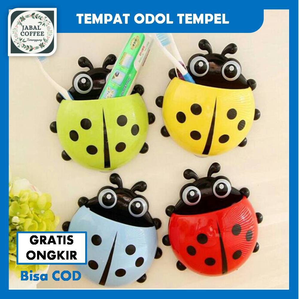 Tempat Odol Sikat Gigi Tempel / Lady Bug Kumbang / Tempat Odol / Tempat Sikat Gigi KumbangJ85