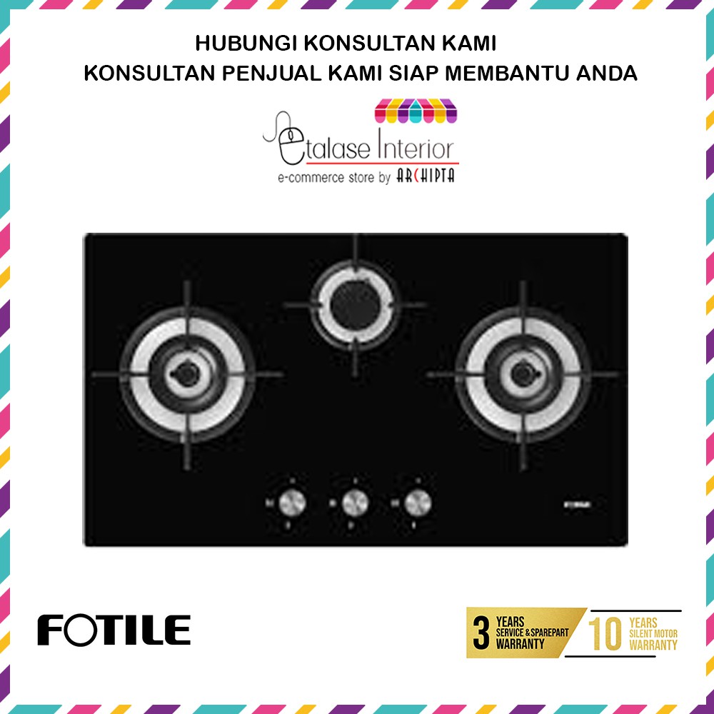 Fotile - High Performa Kompor Gas 3 Tungku - GHG78312
