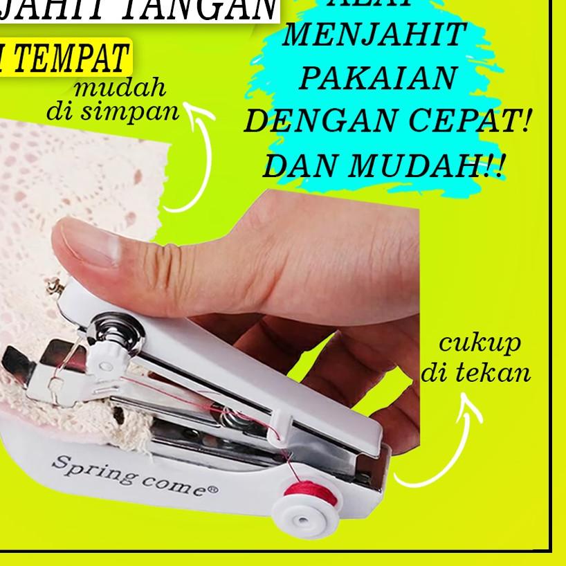 ✱ MESIN JAHIT TANGAN PORTABLE ALAT JAHIT JAIT MENJAHIT TANGAN MINI PORTABLE TANGAN ELEKTRONIK SET ♕