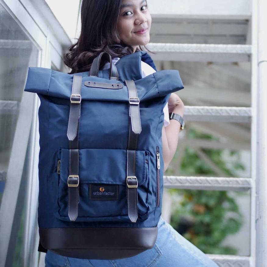 JAM SESSION NAVY |ManNeedMe x URBAN| Tas Ransel Punggung Pria Wanita Tas Backpack ORIGINAL