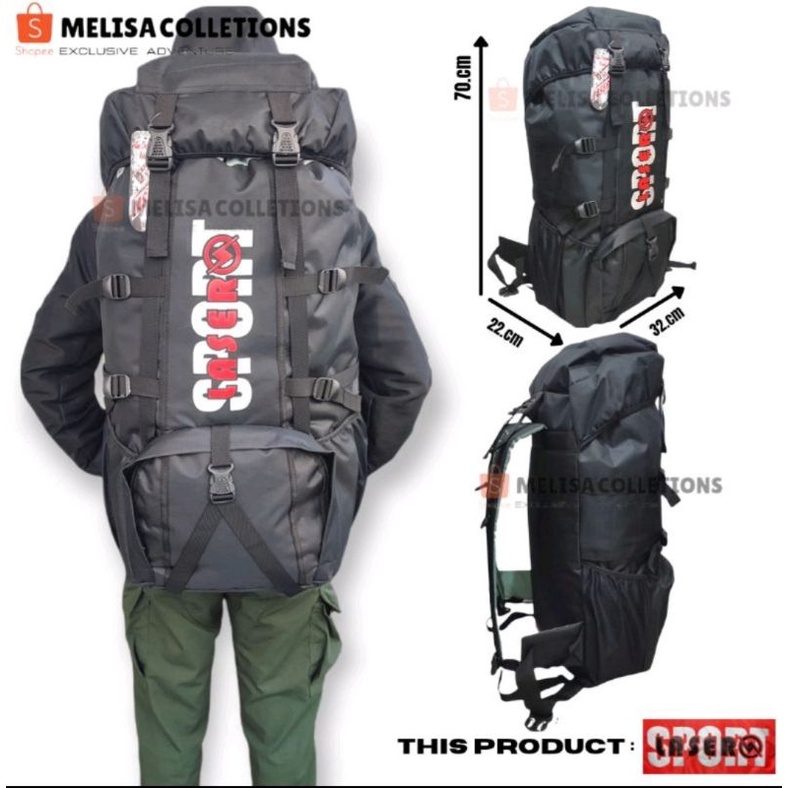 TAS RANSEL GUNUNG MURAH BESAR 65 LITER / 70 LITER Tas Gunung,Tas Mudik,Tas Traveling , Tas Kemping , Tas besar