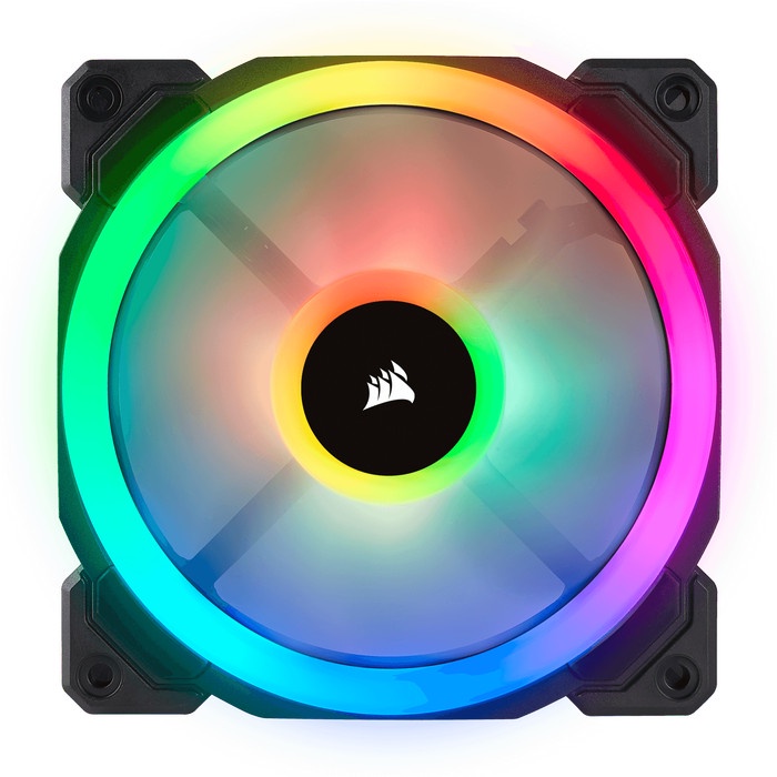 LL120 RGB 120mm Dual Light Loop RGB LED PWM Fan 3 Fan Pack