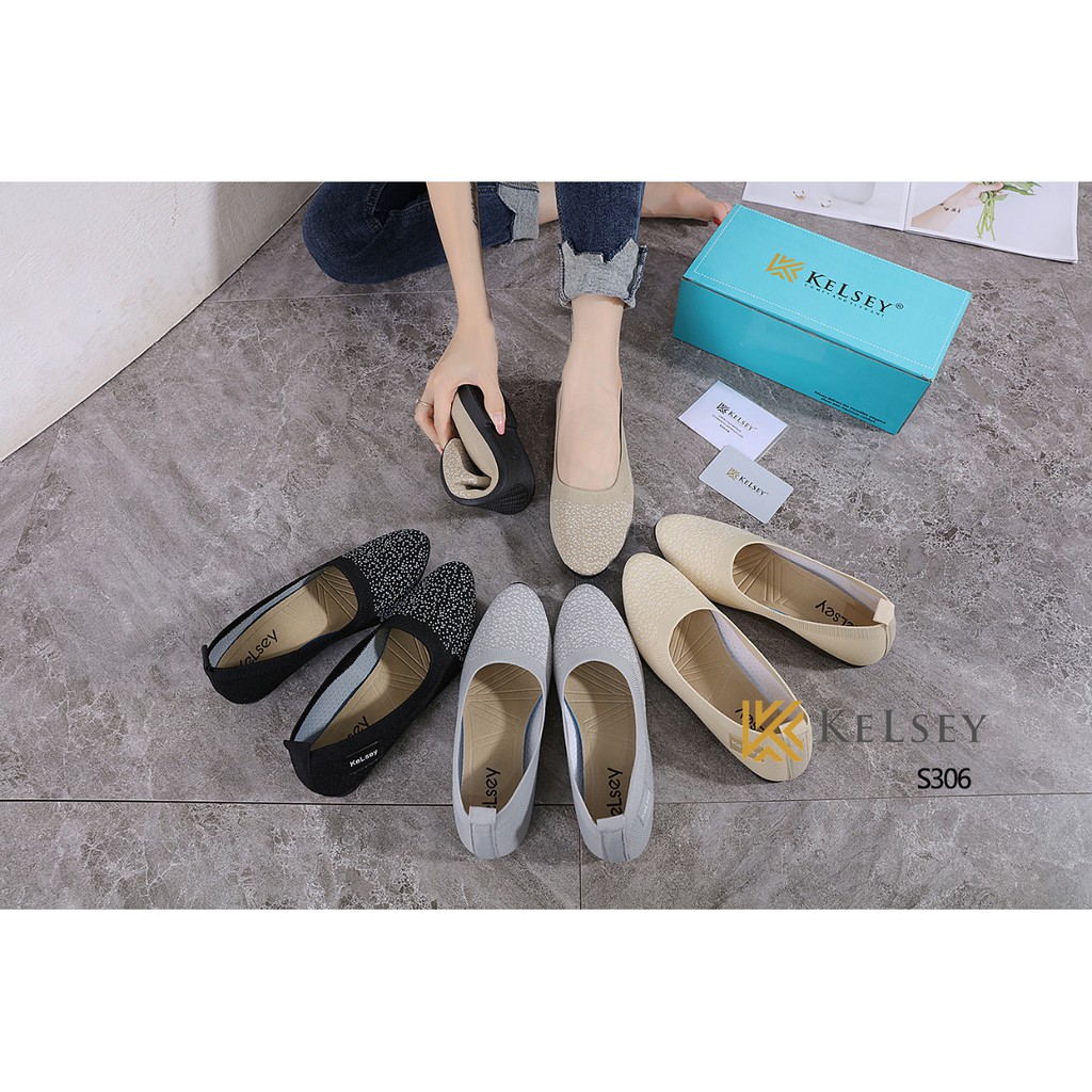 Kelsey Sepatu  Slip On Wanita  / Sepatu Flat Wanita S306 (3PSG 1KG)