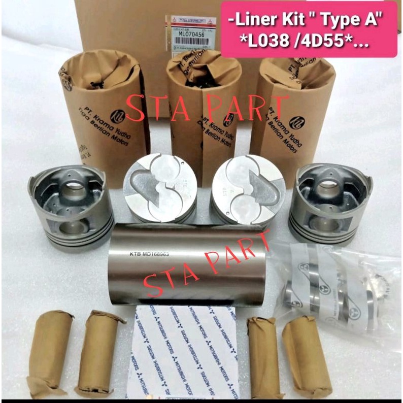 Liner Kit/Boring Set Komplit  L038/L300 Diesel/4D55 Original