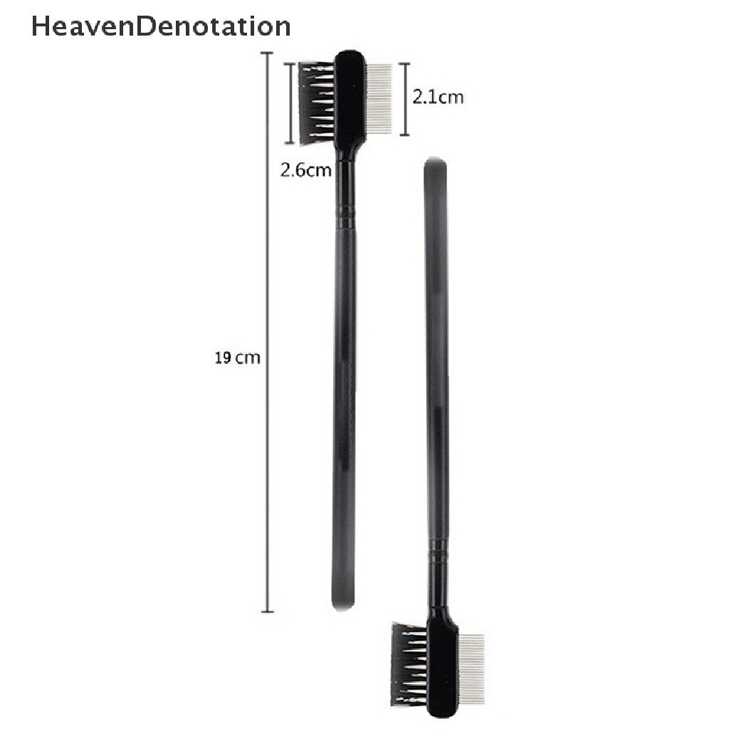 [HeavenDenotation] 1pc Steel Eyebrow Eyelash Dual-Comb Extension Brush Metal Comb Makeup Tool