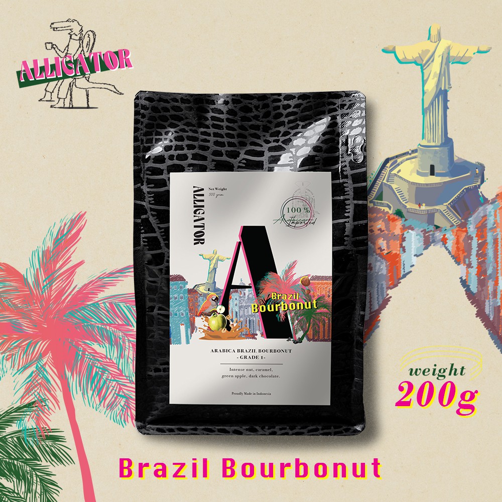

Kopi Arabika Brazil Bourbonut | Alligator Specialty Grade