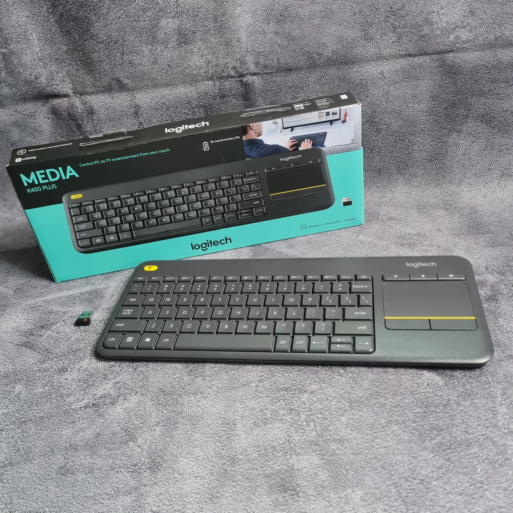 KEYBOARD LOGITECH K400R PLUS WIRELESS TOUCH